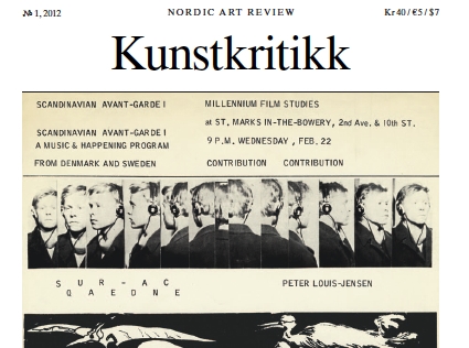Kunstkritikk i New York og på papir